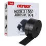 Denser 1 Inch Hook and Loop Tape Sticky Back - 5.5 Yards (16.5 Feet) - Strips Adhesive Heavy Duty Black Roll (1 inch 16.5 ft)