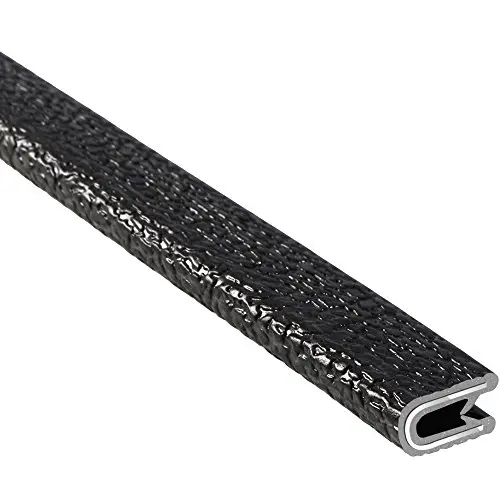 Trim-Lok Edge Trim – Fits 1/8” Edge, 9/16” Leg Length, 25’ Length, Black, Pebble Texture – Flexible PVC Edge Protector for Sharp/Rough Surfaces, Easy to Install Trim-Lok Edge Trim – Fits 1/8” Edge, 9/16” Leg Length, 25’ Length, Black, Pebble Texture – Flexible PVC Edge Protector for Sharp/Rough Surfaces, Easy to Install