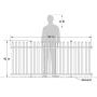 Zippity Outdoor Products ZP19026 Lightweight Portable Vinyl Picket Fence Kit w/Metal Base(42'' H x 92'' W), White
