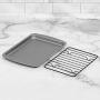 G & S Metal Products Company HG56R OvenStuff Toaster Oven Cookie Baking Pan with Nonstick Cooling Rack, 8.5 x 6.5, Gray