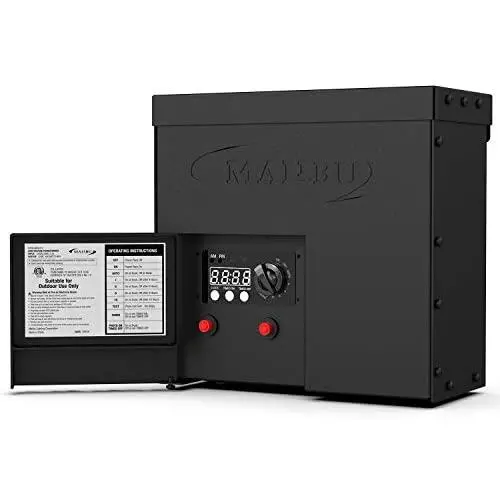 Malibu LED 600watt Outdoor Low Voltage Transformer with Dusk-to-Dawn Timer Timer and Photo Eye Malibu LED 600watt Outdoor Low Voltage Transformer with Dusk-to-Dawn Timer Timer and Photo Eye