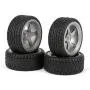 BQLZR Plastic RC 1:10 Drift Tires & Grey Aluminum Alloy 5 Spokes Wheels Pack of 4 BQLZR Plastic RC 1:10 Drift Tires & Grey Aluminum Alloy 5 Spokes Wheels Pack of 4