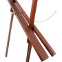 CONDA 66“ Wooden Tripod Display Floor Easel & Artist Easel, Adjustable Tray Chain Pine Brown Wood