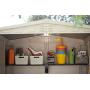 Keter Factor 6x6 Large Resin Outdoor Shed for Patio Furniture, Lawn Mower, and Bike Storage, Beige/Brown