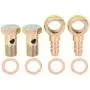 X AUTOHAUX 2 Sets 16mm Banjo Hose Barb Bolt Fittings Banjo Bolt Washer Bronze Tone Metal for Motorcycle Car X AUTOHAUX 2 Sets 16mm Banjo Hose Barb Bolt Fittings Banjo Bolt Washer Bronze Tone Metal for Motorcycle Car
