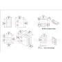 Stainless Steel 316 Grade Heavy Duty Square Flat Back Glass Clamp 55 x 55 mm for 3/8'' or 1/2'' Tempered Glass or Laminated Glass, Satin Finish, 4-Pack (GC-056S)