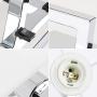 Permo 2-Lights Wall Sconce Light Fixture Chrome Finish with White Textile Shades and 2pcs On/Off Switch Button Living Room Bedside Nightstand Light