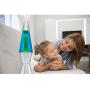 Lava Lite 2124 Lava the Original 14.5-Inch Silver Base Lamp with Yellow Wax in Blue Liquid