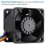 GDSTIME 40mm PWM Fan 4-Pin 12V 40x40x28mm Dual Ball Bearing High Speed Brushless DC Cooling Fans