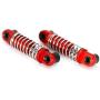 JVSISM 2Pcs 1/28 RC Aluminum Shock Absorbers for WLtoys RC Car K969 K989 K999 P929 4WD Short Course Drift Red & 1 Set Metal Upgraded Parts Steering Cup Swing Arm Shock Absorber Plate Set