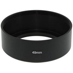 SIOTI Camera Standard Focus Metal Lens Hood with Cleaning Cloth and Lens Cap Compatible with Leica/Fuji/Nikon/Canon/Samsung Standard Thread Lens