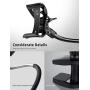 Phone Holder Bed Gooseneck Mount - Lamicall Flexible Arm 360 Mount Clip Bracket Clamp Stand for Cell Phone XS Max XR X 8 7 6 Plus 5 4, S10 S9 S8 S7 S6, Overall Length 33.4In(Black)