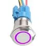 ESUPPORT 16mm 12V 3A Car Purple Light Angel Eye Metal Push Button Switch Socket ESUPPORT 16mm 12V 3A Car Purple Light Angel Eye Metal Push Button Switch Socket