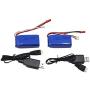 Blomiky 2 Pack 7.4V 1100mAh Li-ion-Po Battery with JST Plug for Wltoys A949 A959 A969 A979 A320 A321 RC Truck Cars and K929 RC Helicopter Airplane A959 Battery 2