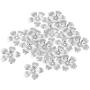 Baosity 30 Piece Metal Silver Hollow Filigree Flower Beads Cap End Spacer Beads Jewelry Making Findings Accessories 32mm