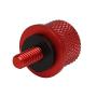 X AUTOHAUX 1/4-20 Thread Motorcycle Red Aluminum Alloy Rear Seat Bolt Screw for Harley Davidson Touring Sportster Softail Dyna 1996-2017 2pcs