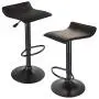 Winsome Wood Set of 2 Obsidian Adjustable Backless Swivel Air Lift Stool, PVC Seat, Black Metal Post and Base Winsome Wood Set of 2 Obsidian Adjustable Backless Swivel Air Lift Stool, PVC Seat, Black Metal Post and Base