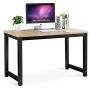 Tribesigns Modern Simple Style Computer Desk PC Laptop Study Table Office Desk Workstation for Home Office, Walnut + Black Leg