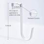 Over Door Hook White - 4Pack Soft Rubber Surface Design to Prevent Article Scratches,Single Door Hook for Bathroom,Kitchen,Bedroom,Cubicle,Shower Room Hanging Towel,Clothes,Pants,Shoe Bag,Coat