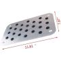 Universal Car Truck Floor Mat Carpet Heel Pad Plate Foot Pedal Rest Footrest Aluminum Alloy w/Screw