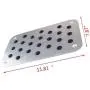 Universal Car Truck Floor Mat Carpet Heel Pad Plate Foot Pedal Rest Footrest Aluminum Alloy w/Screw