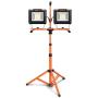 TACKLIFE 140W and 14000LM LED Dual-Head Work Light,Two ON/OFF Switches,Metal Telescopic Tripod,Rotating Waterproof Light and 9.8 Ft Power Cord,Suitable for Large Construction Sites,Workshops