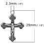 Cross Crucifix Charm Pendants, 100 Pack (50 of Each)