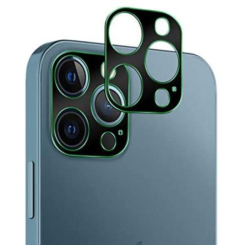 Casetego Compatible with iPhone 12 Pro Max Camera Lens Protector,[2 Pack] Aluminum Alloy Lens Protective Ring Circle Metal Camera Lens Protector for iPhone 12 Pro Max 6.7 inch,Green