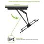 Kanto PDX700 Full Motion TV Wall Mount for 42-inch to 100-inch TVs | Supports up to 150 lbs (68 kg) | Swivel up to 90° | Tilt +15°/-3° | Black