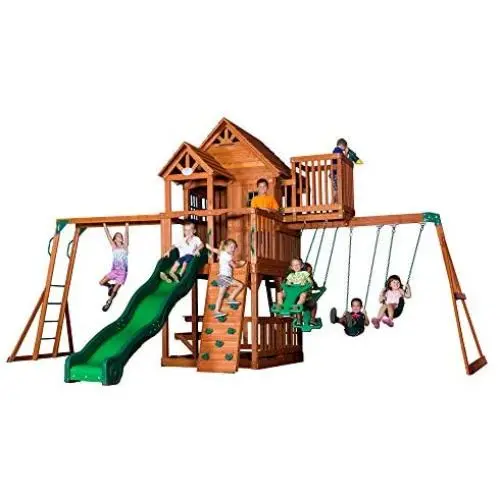 Backyard Discovery Skyfort II All Cedar Wood Swing Set Backyard Discovery Skyfort II All Cedar Wood Swing Set