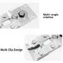 EAU Sectional Sofa Connector 4 Packs, Metal Sectional Sofa Interlocking Furniture Connector with 40 PSC Screws, Couch Clamp Sectional Connectors for Sliding Sofas