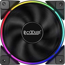 Pccooler 120mm Single Fan Moonlight Series, 3-PIN RGB LED Computer Case Fan - PWM PC Cooling Fan - Dual Light Loop Quiet Fan/Multiple Light Modes for PC Cases (Only PC-3M120 Replacement Fan)