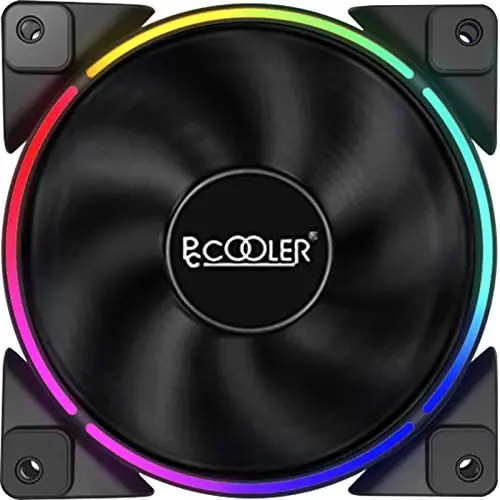 Pccooler 120mm Single Fan Moonlight Series, 3-PIN RGB LED Computer Case Fan - PWM PC Cooling Fan - Dual Light Loop Quiet Fan/Multiple Light Modes for PC Cases (Only PC-3M120 Replacement Fan) Pccooler 120mm Single Fan Moonlight Series, 3-PIN RGB LED Computer Case Fan - PWM PC Cooling Fan - Dual Light Loop Quiet Fan/Multiple Light Modes for PC Cases (Only PC-3M120 Replacement Fan)
