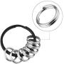 EBOOT 100 Pieces Split Rings Set Mini Key Chain Ring Metal Key Rings, Silvery (0.39 Inch)