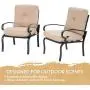 Oakmont 2 Piece Outdoor Furniture Patio Bistro Chairs Metal Dining Furniture Set, All-Weather Garden Seating Chair (Brown) Oakmont 2 Piece Outdoor Furniture Patio Bistro Chairs Metal Dining Furniture Set, All-Weather Garden Seating Chair (Brown)