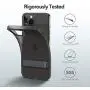 ESR Metal Kickstand Case Compatible with iPhone 12 Pro Max 6.7-Inch [Patented Two-Way Stand] [Reinforced Drop Protection] [Soft and Flexible Back] - Translucent Black