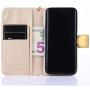 FLYEE Case Compatible with Galaxy S8(5.8 inch,Released in 2017),Wallet Case for Women and Girls with Card Holder,[Embossed Flower] Premium Flip PU Leather Protective Case with Wrist Strap -Beige
