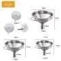 Pauplian Stainless Steel Funnels for Kitchen, Food Grade Kitchen Metal Funnel for Liquid, Spice, Powder, Oils, 4/5/6Inch Cooking Funnels Set of 3 with 4pcs Strainer Filter & 4pcs Cleaning Brush(11in1) Pauplian Stainless Steel Funnels for Kitchen, Food Grade Kitchen Metal Funnel for Liquid, Spice, Powder, Oils, 4/5/6Inch Cooking Funnels Set of 3 with 4pcs Strainer Filter & 4pcs Cleaning Brush(11in1)