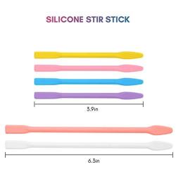 6pcs Silicone Resin Stir Sticks, Gartful Reusable Silicone Stirring Rods, Epoxy Stir Sticks Craft Tools for Mixing Resin, Paint, Liquid, Making Glitter Tumblers, Orange White & Yellow Pink Blue Purple