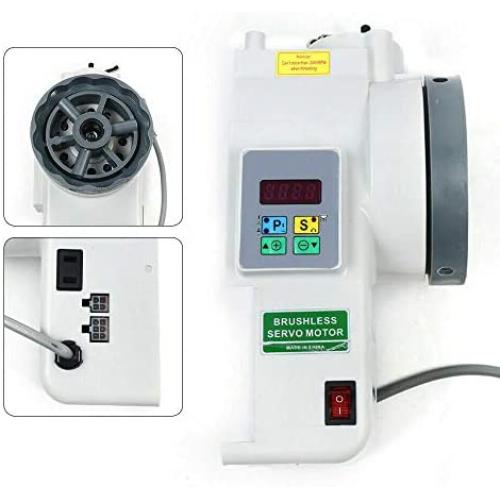 DYRABREST 500W/750W 110V Sewing Machine Servo Integrated Servo Motor Driver Adjustable Spindle Sleeve φ14.7mm 500-4500 RMP/ 500-3500 RMP (750W)