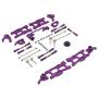 Nobranded Front and Rear Steering Hub Base C Carrier Knuckle Upgrade Kits for 1:14 Wltoys 144001 1:12 124019 124018 RC Car - Purple