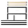 Mellow 18 inch Heavy Duty Steel Platform Beds w/Wood Slat Mattress Foundation, King, Black