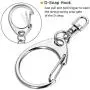 Roctee 70 Pcs Jump Rings D-snap Hook Split Key Ring with Chain | Metal Keychain Parts with 8mm Open Jump Ring and Connector | Key Rings Clips Accessories for DIY (Silver+Gold) Roctee 70 Pcs Jump Rings D-snap Hook Split Key Ring with Chain | Metal Keychain Parts with 8mm Open Jump Ring and Connector | Key Rings Clips Accessories for DIY (Silver+Gold)
