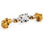 Tbest RC Front Rear Axle, Front Rear Axle RC Car Accessory Modification Parts Fit for Traxxas4 Trx4 Car