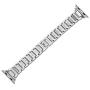 KM for Apple Watch Band 38/40mm 42/ 44mm Women Men with Three Bead Diamond Metal Stainless Steel Strap, Apple Watch Replacement Wristband Strap (Silver, 38mm/40mm)
