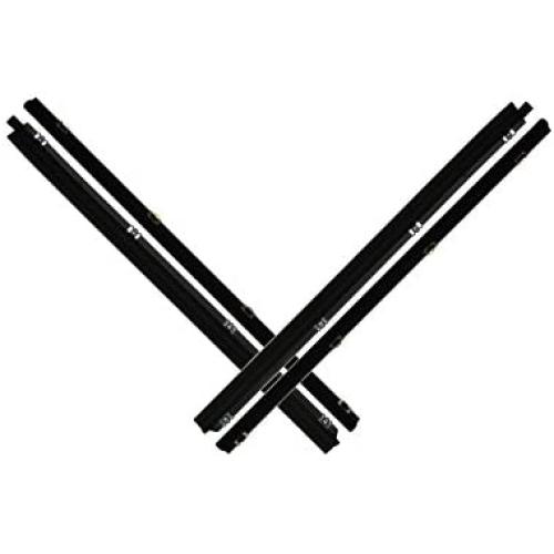 Make Auto Parts Manufacturing Set of 4 Inner Outer Driver Side & Passenger Side Belt Weatherstrip Kit For Jeep Wrangler 1987 1988 1989 1990 1991 1992 1993 1994 1995
