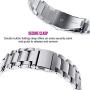 V-MORO Metal Strap Compatible with Galaxy Watch 46mm Bands/Gear S3 Classic Band Men Silver 22mm Solid Stainless Steel Business Bracelet for Samsung Galaxy Watch 46mm R800/Gear S3 Classic/Frontier