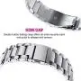 V-MORO Metal Strap Compatible with Galaxy Watch 46mm Bands/Gear S3 Classic Band Men Silver 22mm Solid Stainless Steel Business Bracelet for Samsung Galaxy Watch 46mm R800/Gear S3 Classic/Frontier