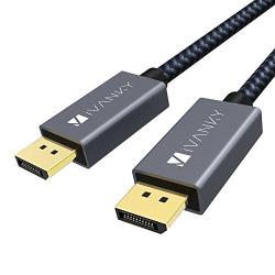DisplayPort Cable, iVANKY DP Cable 6.6ft/2M, [4K@60Hz, 2K@144Hz, 2K@165Hz], Nylon Braided High Speed DisplayPort 1.2 Cable, Compatible for Gaming Monitor, TV, PC, Laptop and More