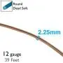 The Beadsmith 12-Gauge Anodized Aluminum Wire for Jewelry Making, Metal Wire for Wrapping (Light Copper)